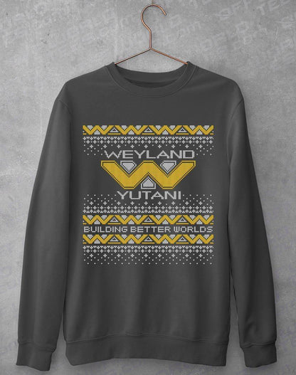 Weyland Yutani Festive Knitted-Look Sweathirt S / Charcoal  - Off World Tees
