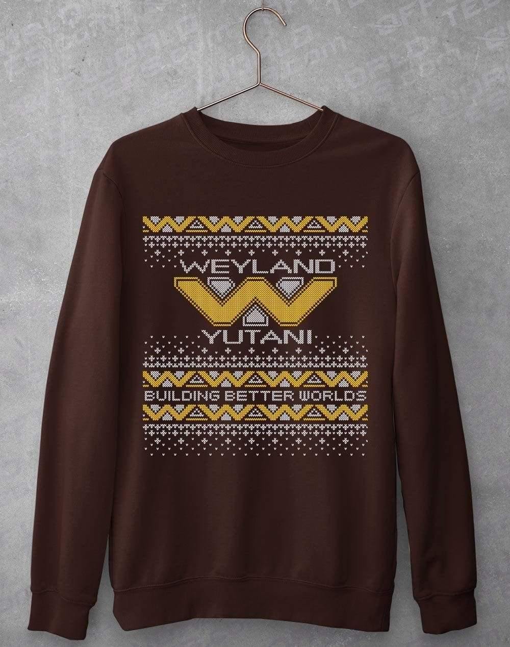 Weyland Yutani Festive Knitted-Look Sweathirt S / Chocolate  - Off World Tees