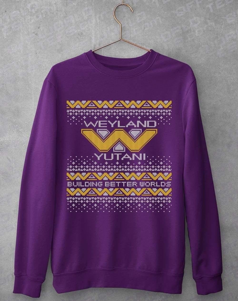 Weyland Yutani Festive Knitted-Look Sweathirt S / Purple  - Off World Tees