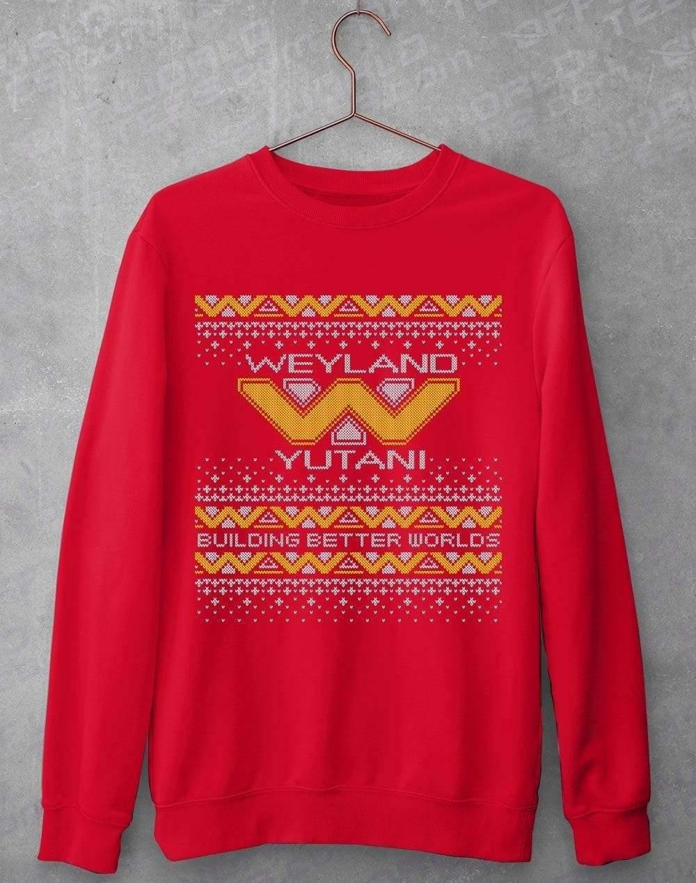 Weyland Yutani Festive Knitted-Look Sweathirt S / Red  - Off World Tees