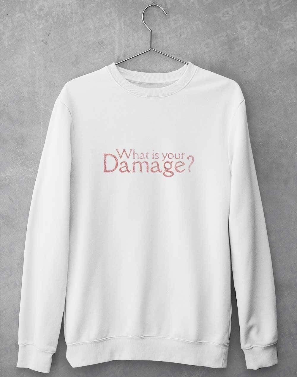 What is your Damage Sweatshirt S / Arctic White  - Off World Tees