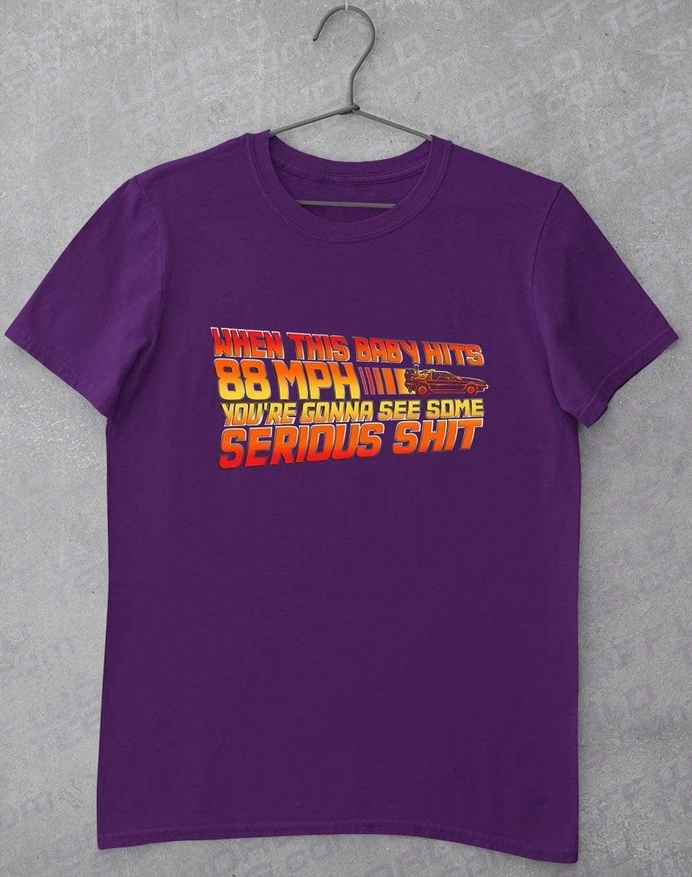 88 Miles Per Hour T-Shirt S / Purple  - Off World Tees