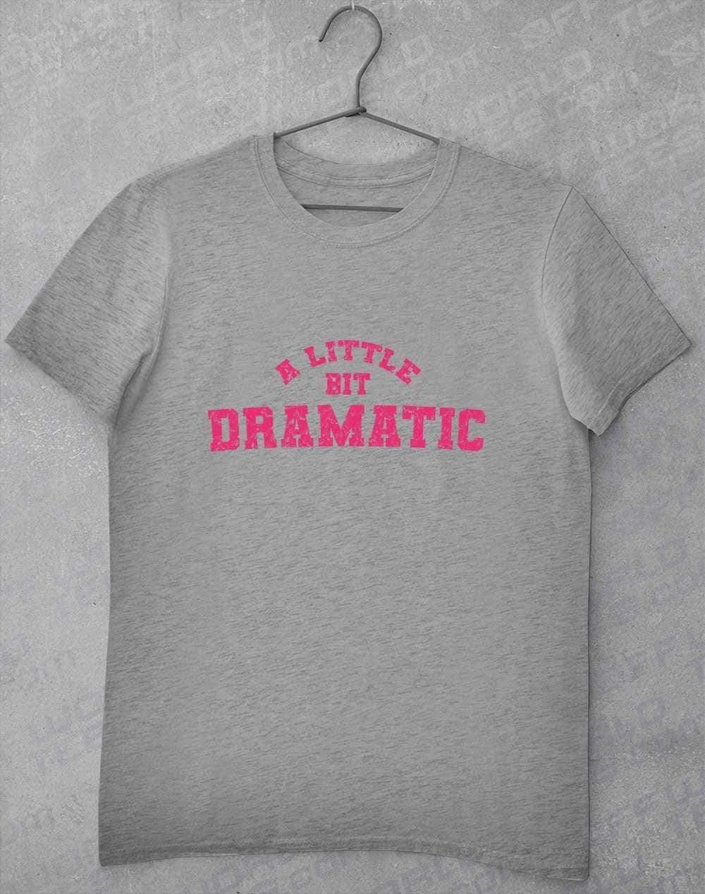 A Little Bit Dramatic Distressed T-Shirt S / Heather Grey  - Off World Tees