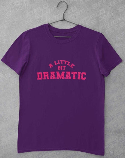 A Little Bit Dramatic Distressed T-Shirt S / Purple  - Off World Tees