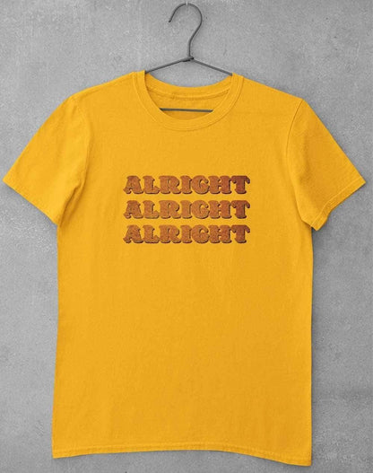 Alright Alright Alright T-Shirt S / Gold  - Off World Tees