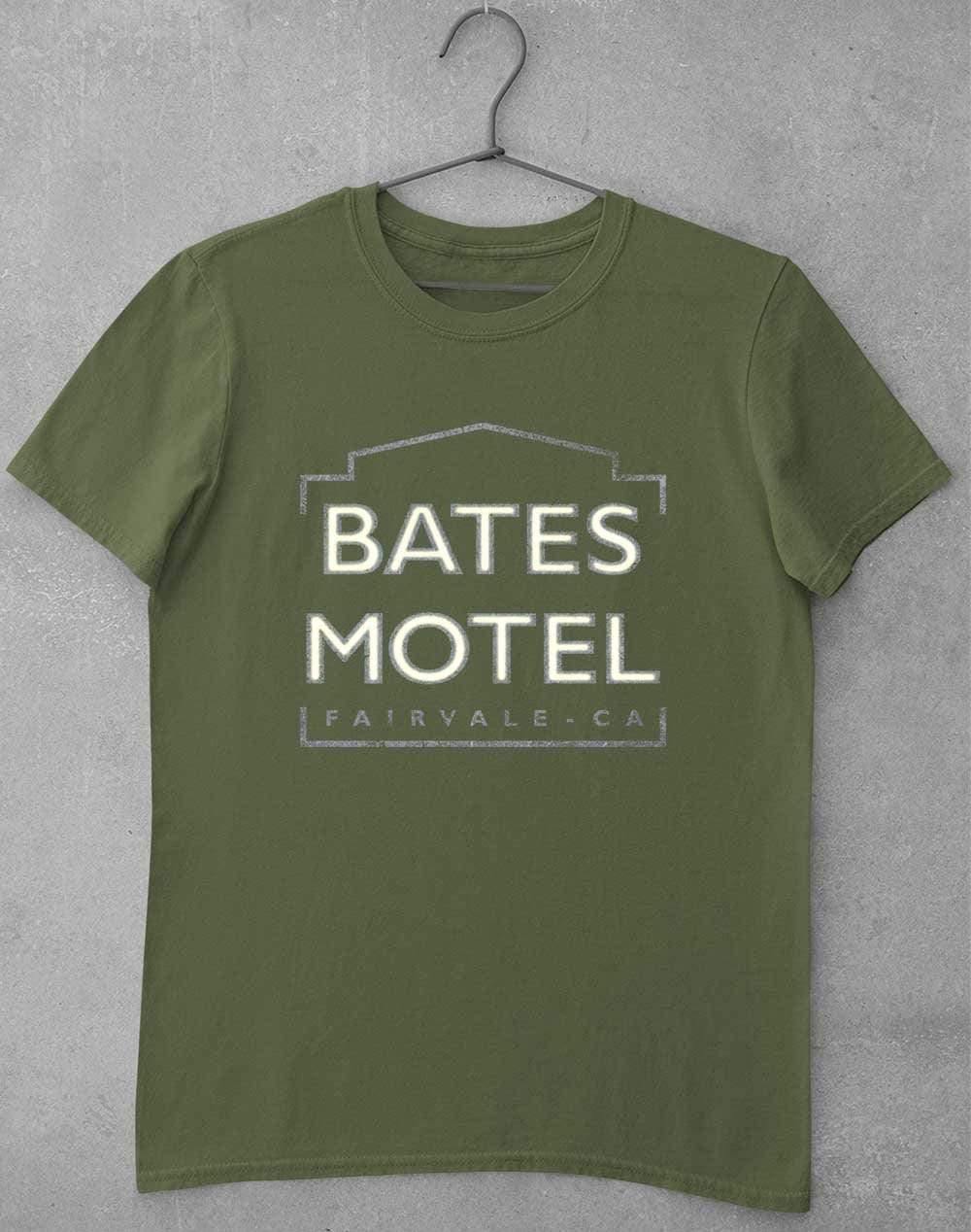 Bates Motel Sign T-Shirt S / Military Green  - Off World Tees