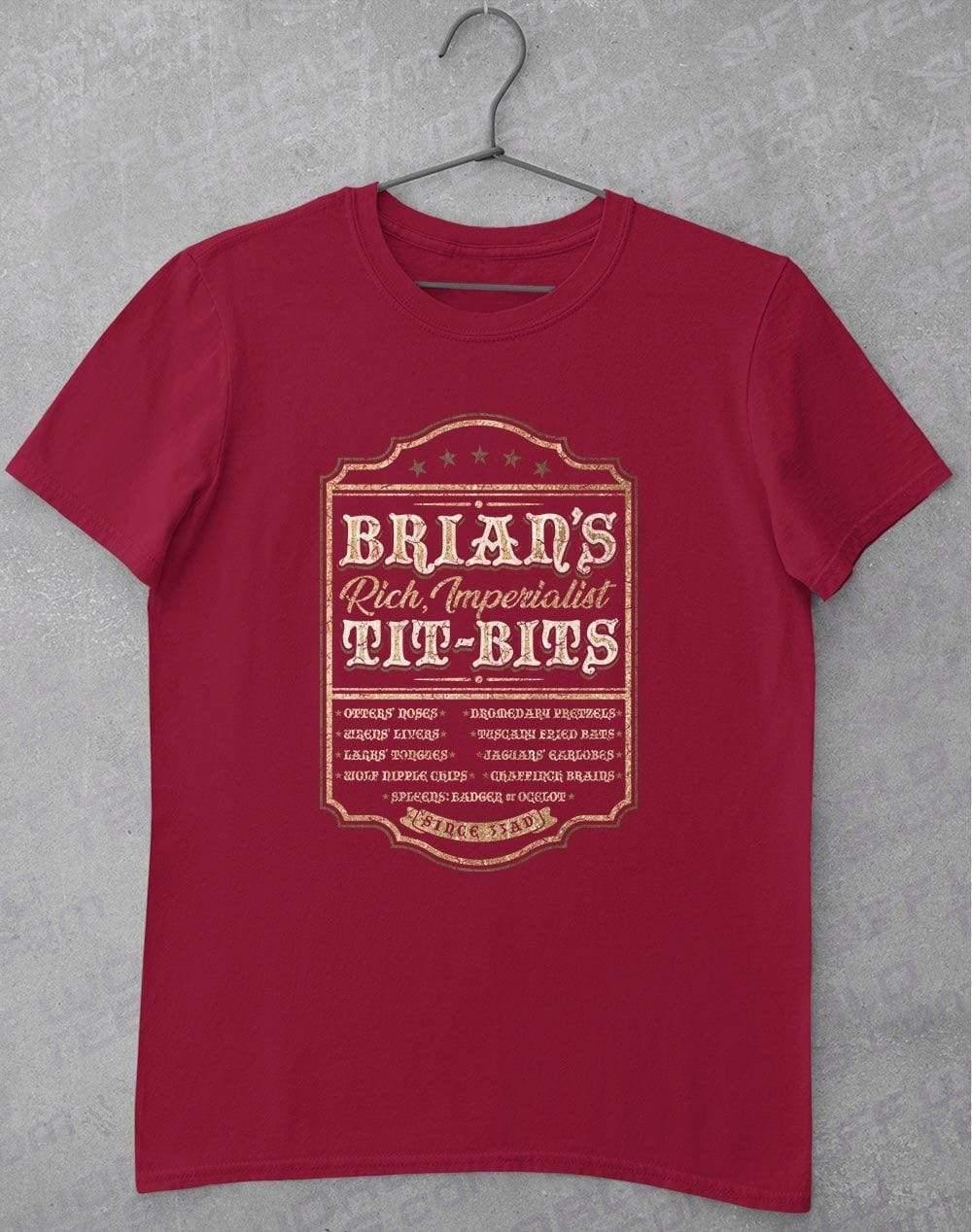 Brian's Tit-Bits T-Shirt S / Cardinal Red  - Off World Tees