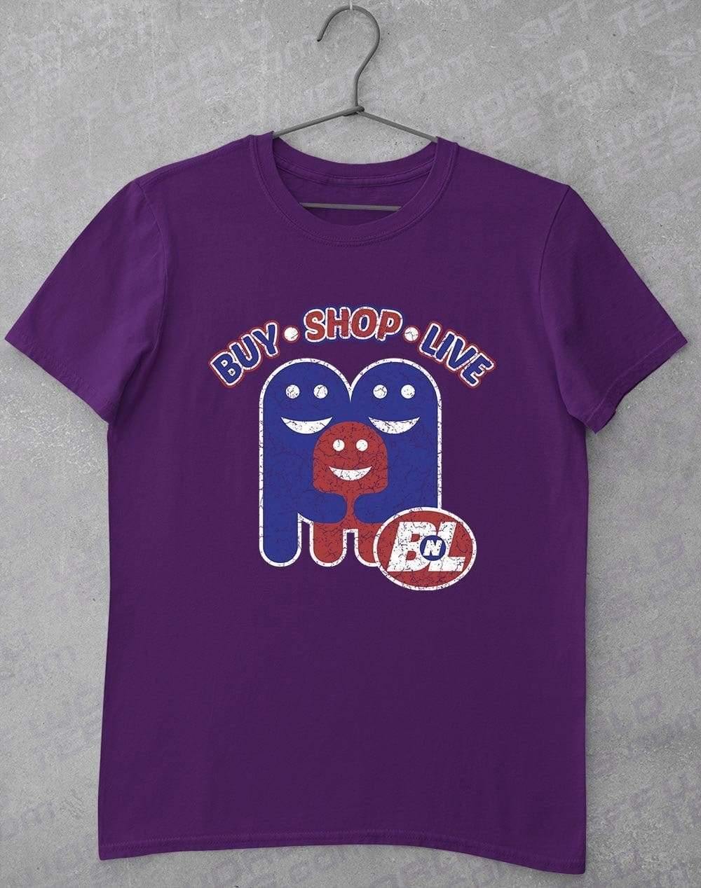 Buy Shop Live T-Shirt S / Purple  - Off World Tees