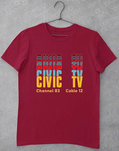 Civic TV T-Shirt S / Cardinal Red  - Off World Tees
