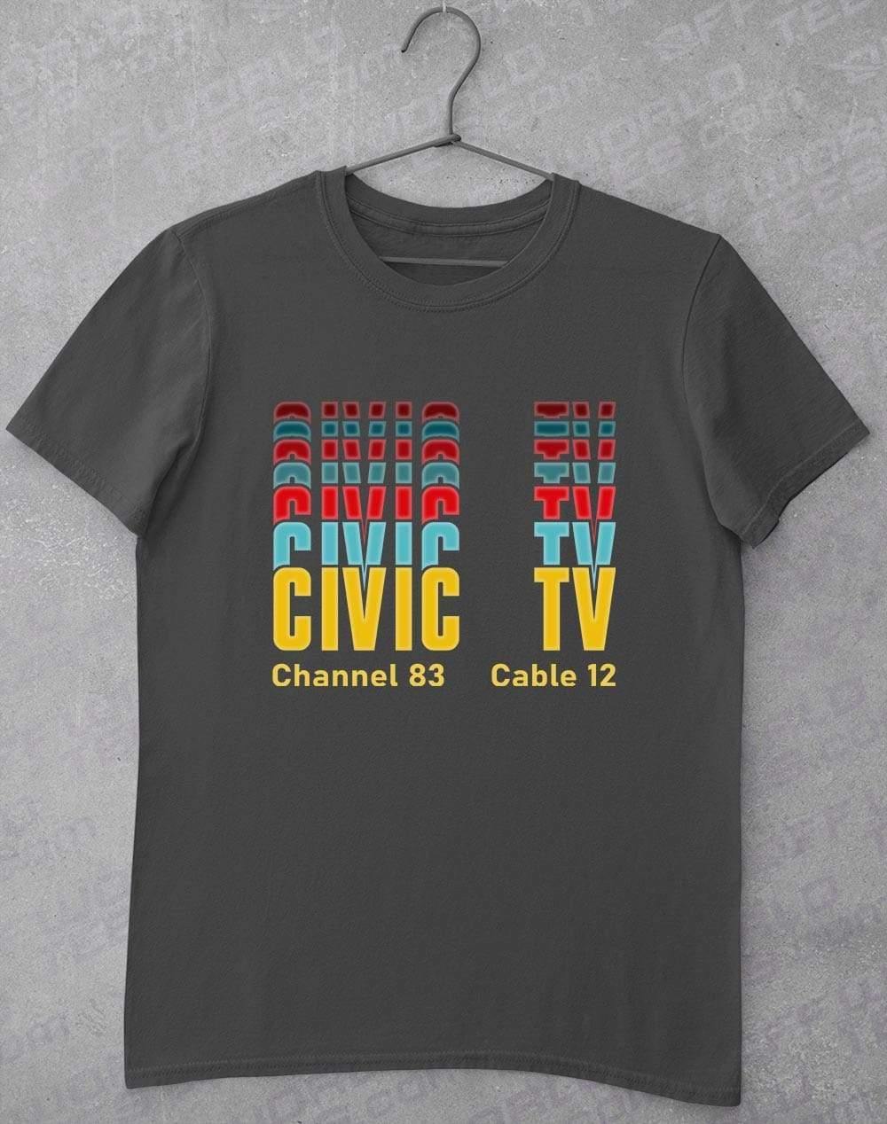 Civic TV T-Shirt S / Charcoal  - Off World Tees