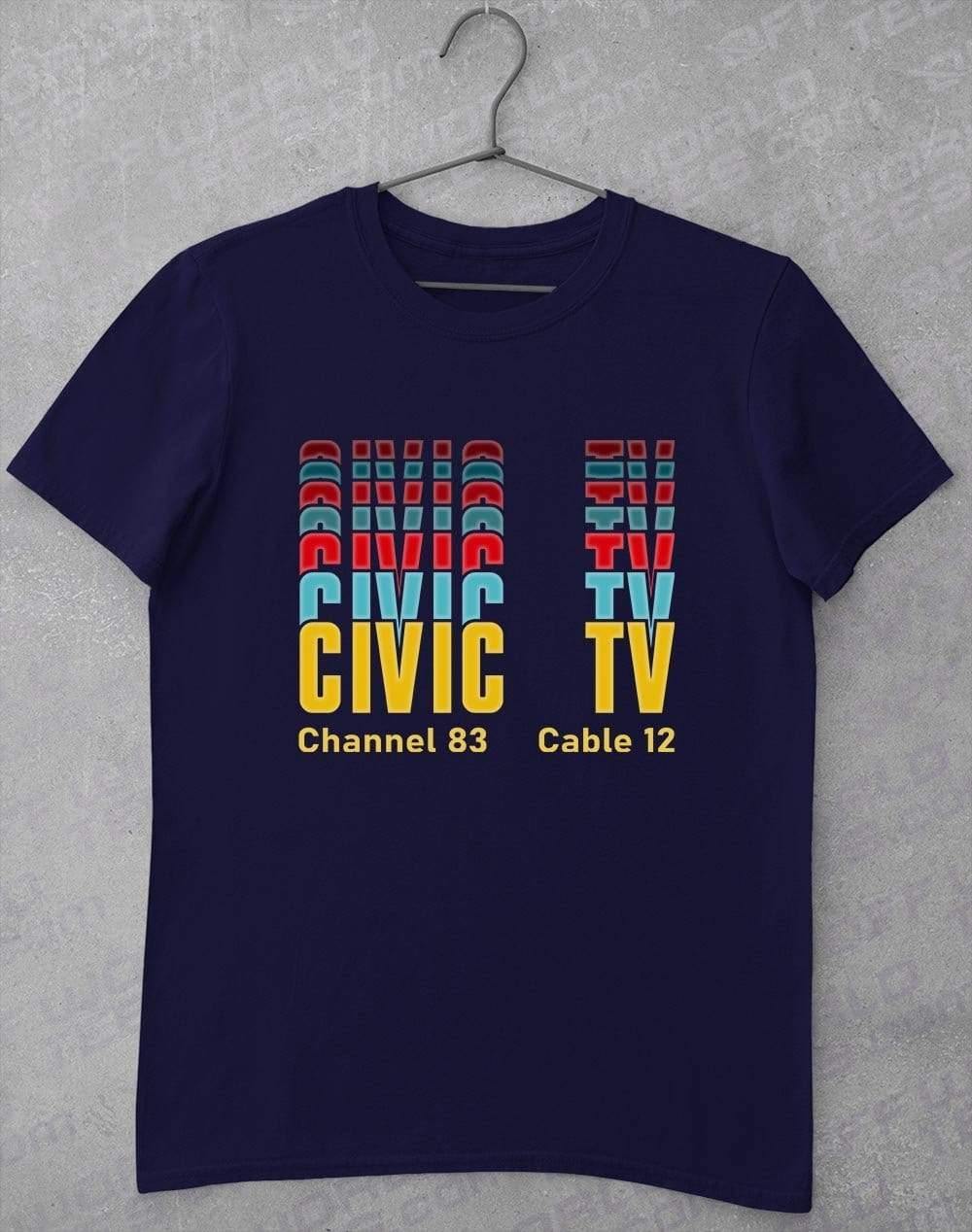 Civic TV T-Shirt S / Navy  - Off World Tees