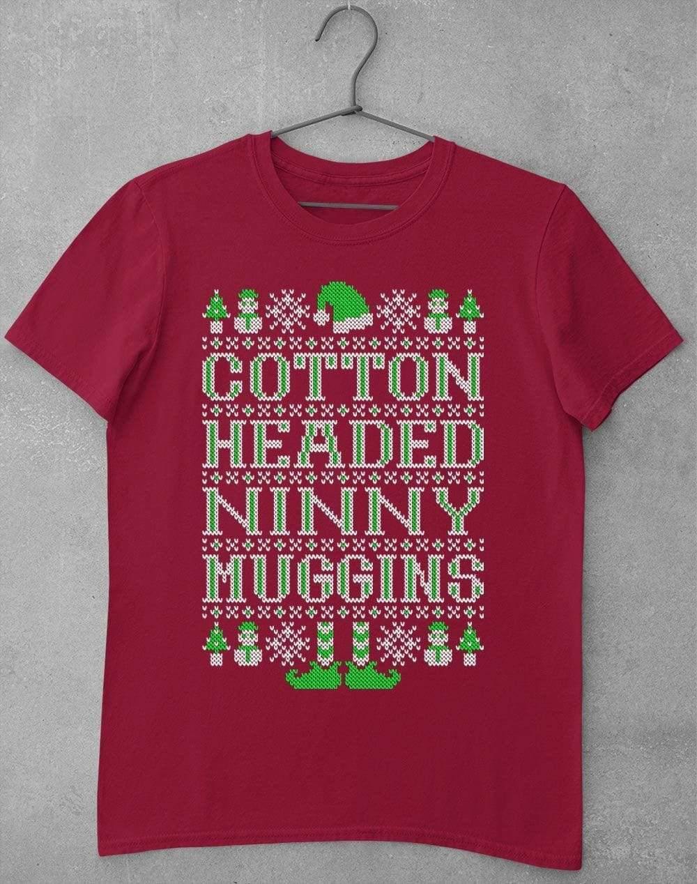 Cotton Headed Ninny Muggins Festive Knitted-Look T-Shirt S / Cardinal Red  - Off World Tees