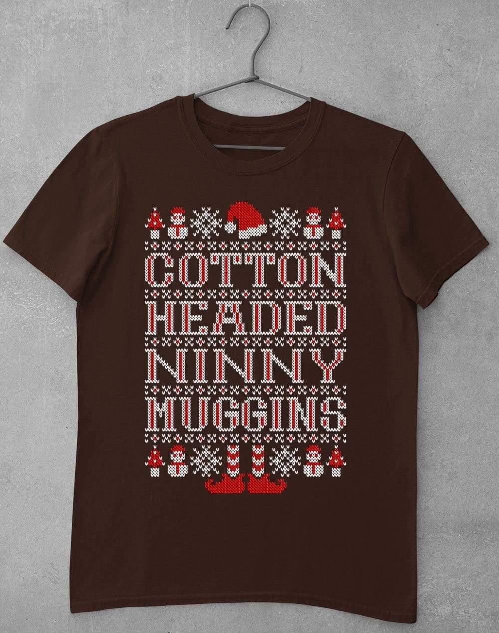 Cotton Headed Ninny Muggins Festive Knitted-Look T-Shirt S / Dark Chocolate  - Off World Tees