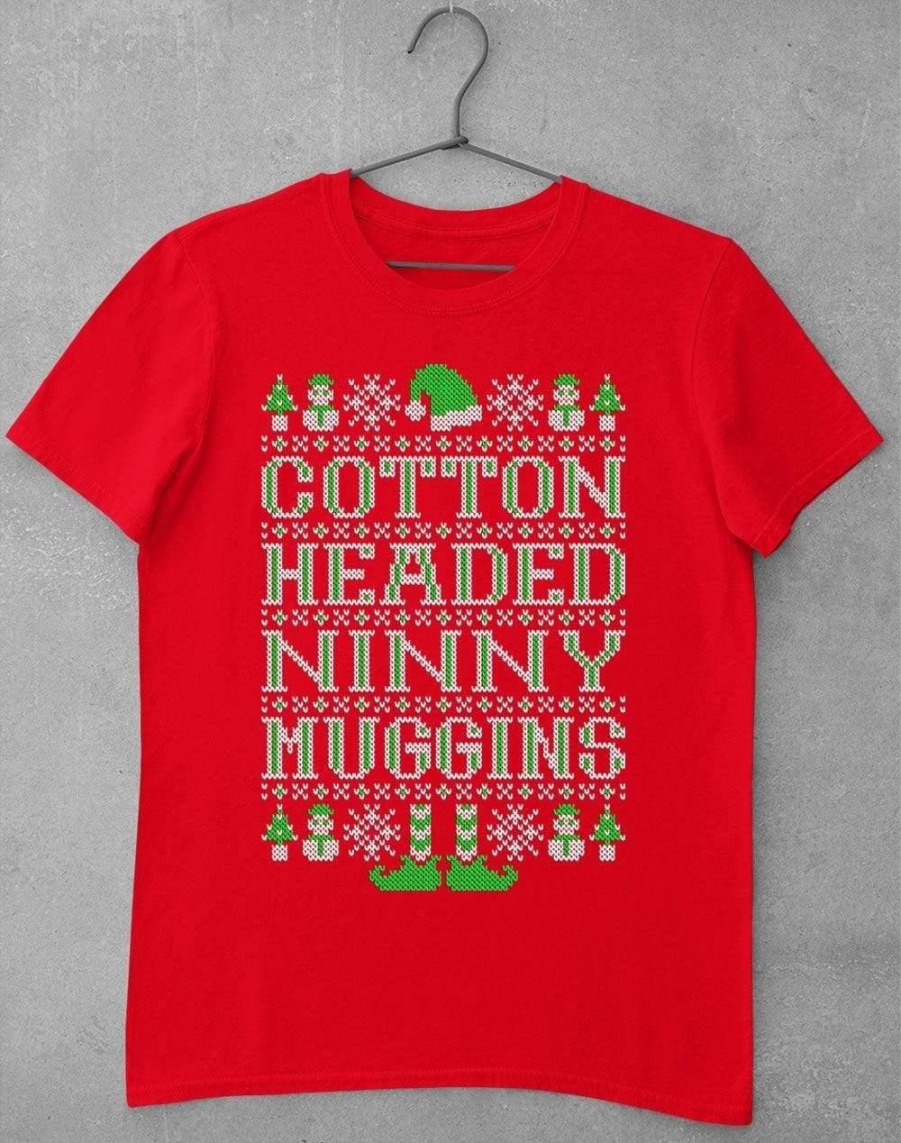 Cotton Headed Ninny Muggins Festive Knitted-Look T-Shirt S / Red  - Off World Tees