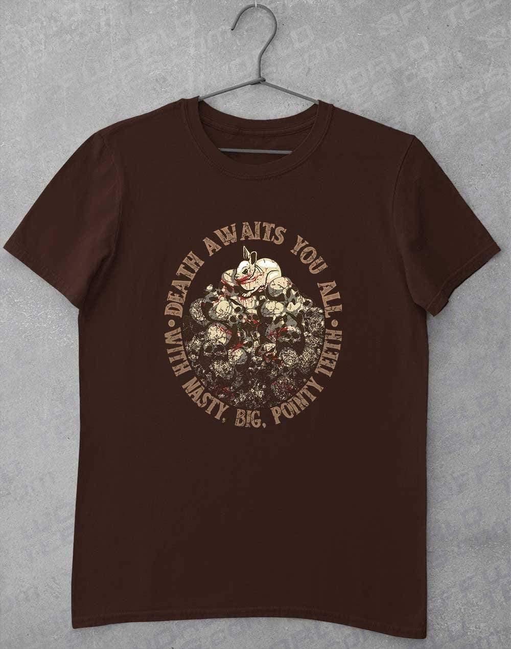 Death Awaits You T-Shirt S / Dark Chocolate  - Off World Tees