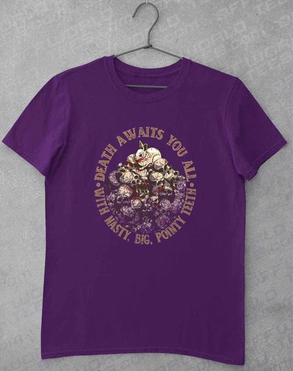 Death Awaits You T-Shirt S / Purple  - Off World Tees