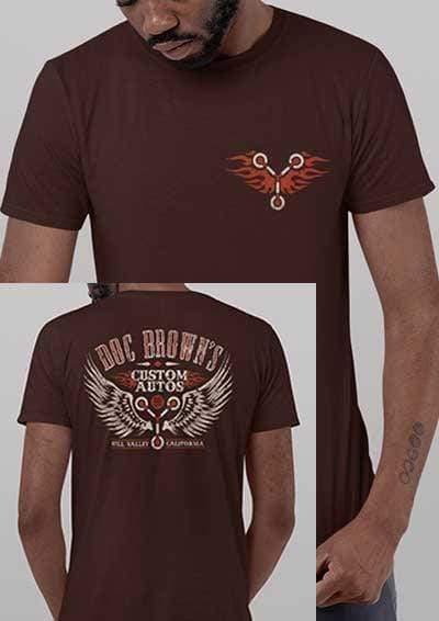 Doc Brown's Custom Autos with Back Print T-Shirt  - Off World Tees