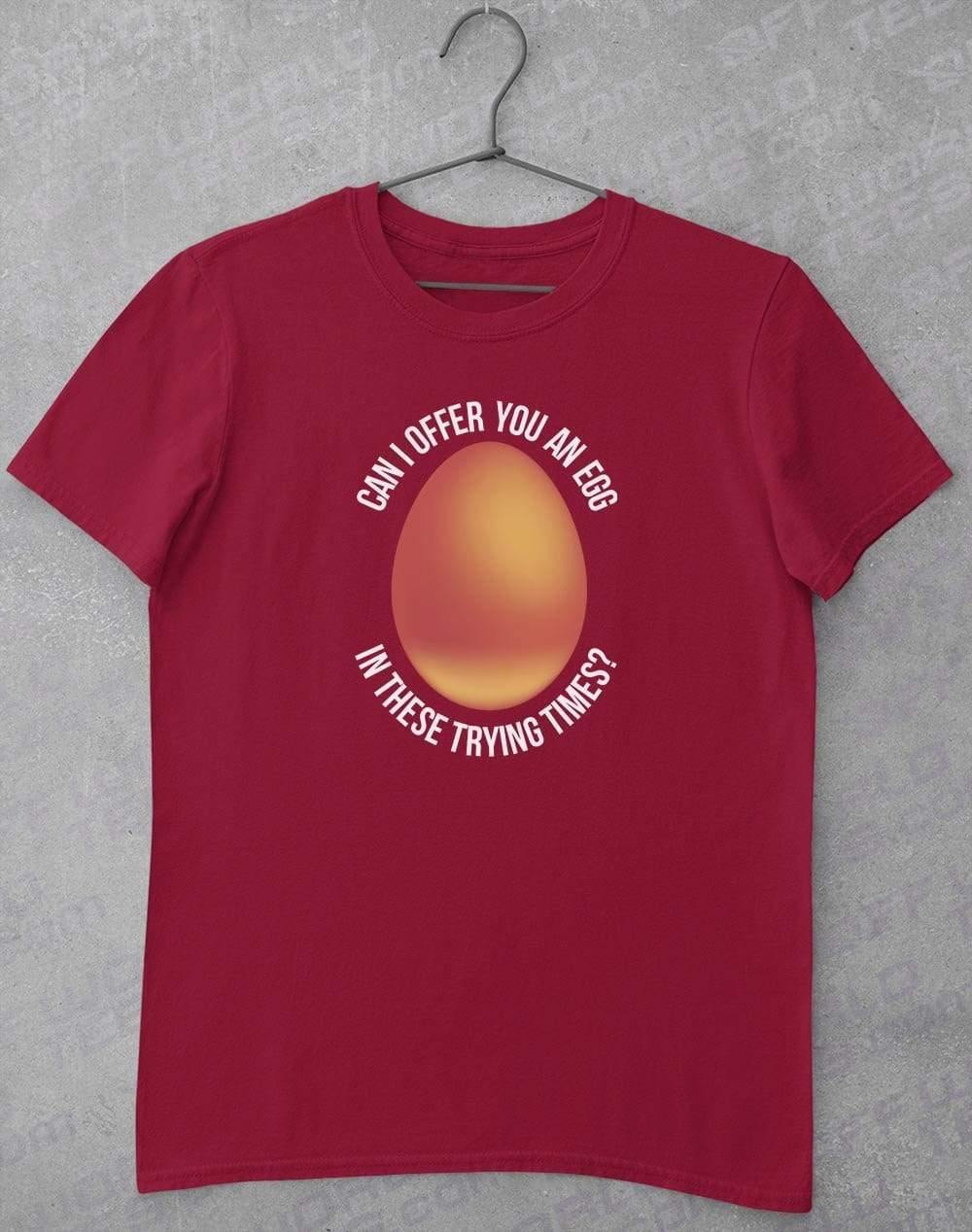Egg Offer T-Shirt S / Cardinal Red  - Off World Tees