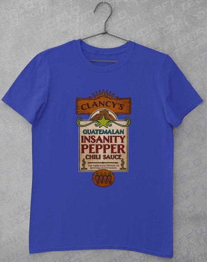 Guatemalan Insanity Pepper Chili Sauce T-Shirt S / Royal  - Off World Tees