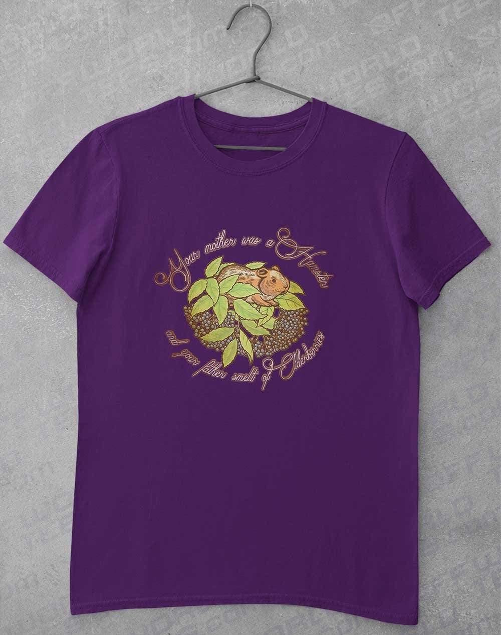Hamster and Elderberries T-Shirt S / Purple  - Off World Tees
