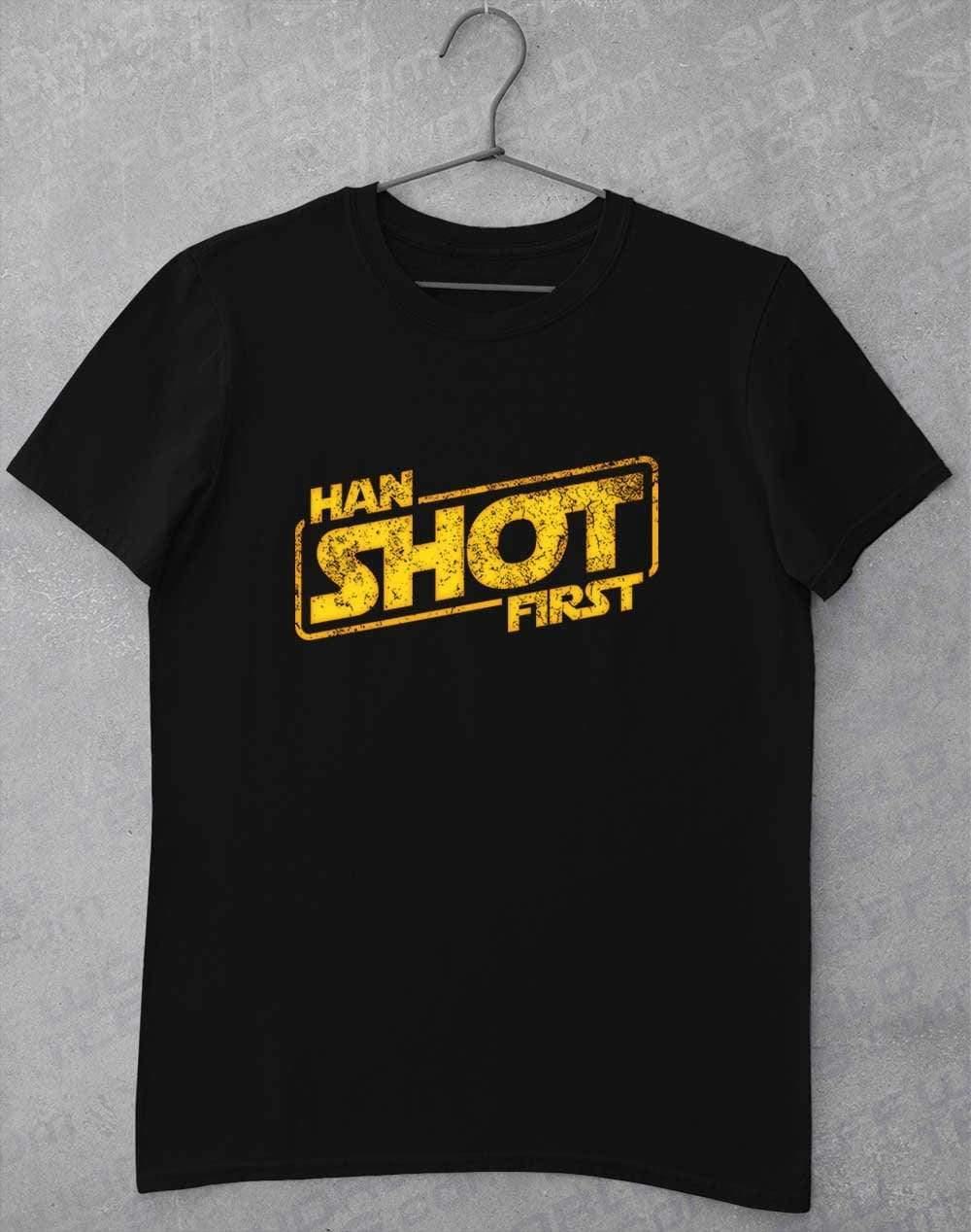 Han Shot First - T-Shirt S / Black  - Off World Tees