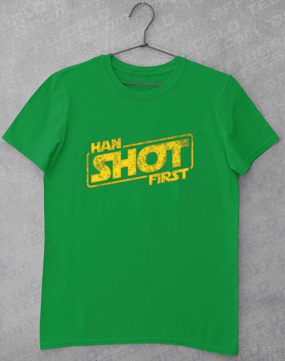 Han Shot First - T-Shirt S / Irish Green  - Off World Tees