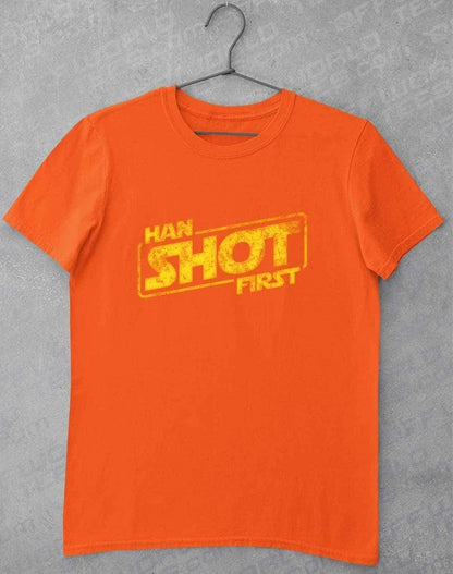 Han Shot First - T-Shirt S / Orange  - Off World Tees