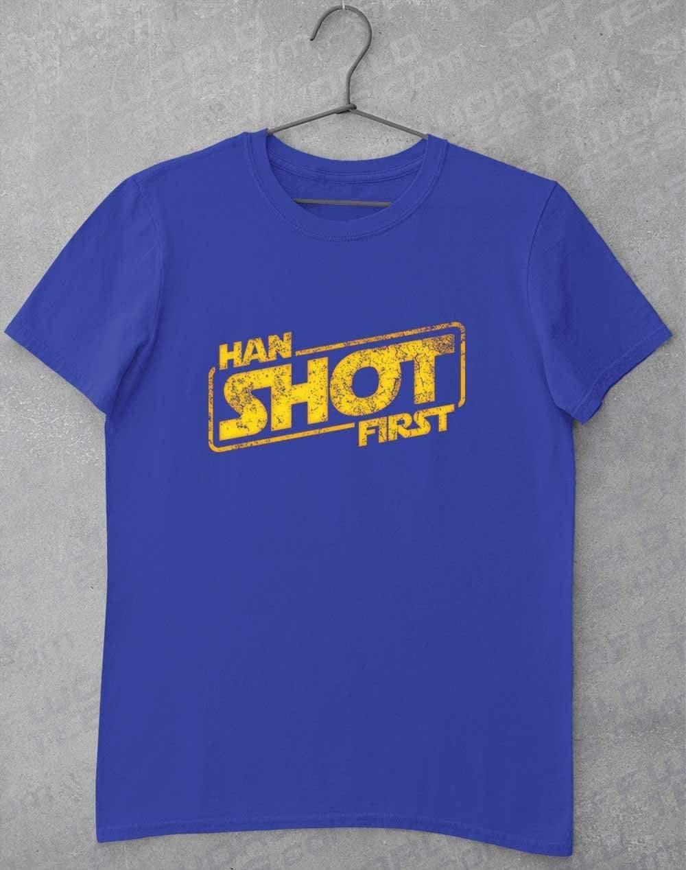 Han Shot First - T-Shirt S / Royal  - Off World Tees
