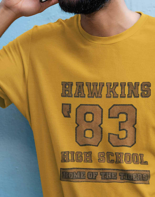 Hawkins High School Distressed 83 T-Shirt  - Off World Tees