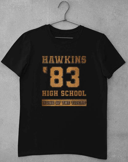 Hawkins High School Distressed 83 T-Shirt S / Black  - Off World Tees
