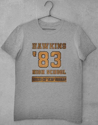 Hawkins High School Distressed 83 T-Shirt S / Sport Grey  - Off World Tees