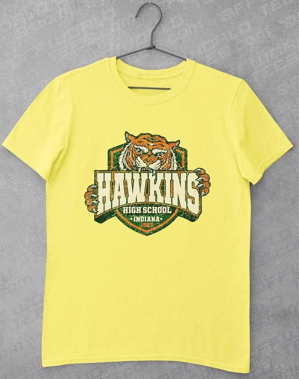 Hawkins High School Tiger Logo T-Shirt S / Cornsilk  - Off World Tees