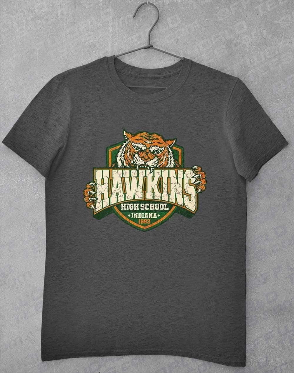 Hawkins High School Tiger Logo T-Shirt S / Dark Heather  - Off World Tees