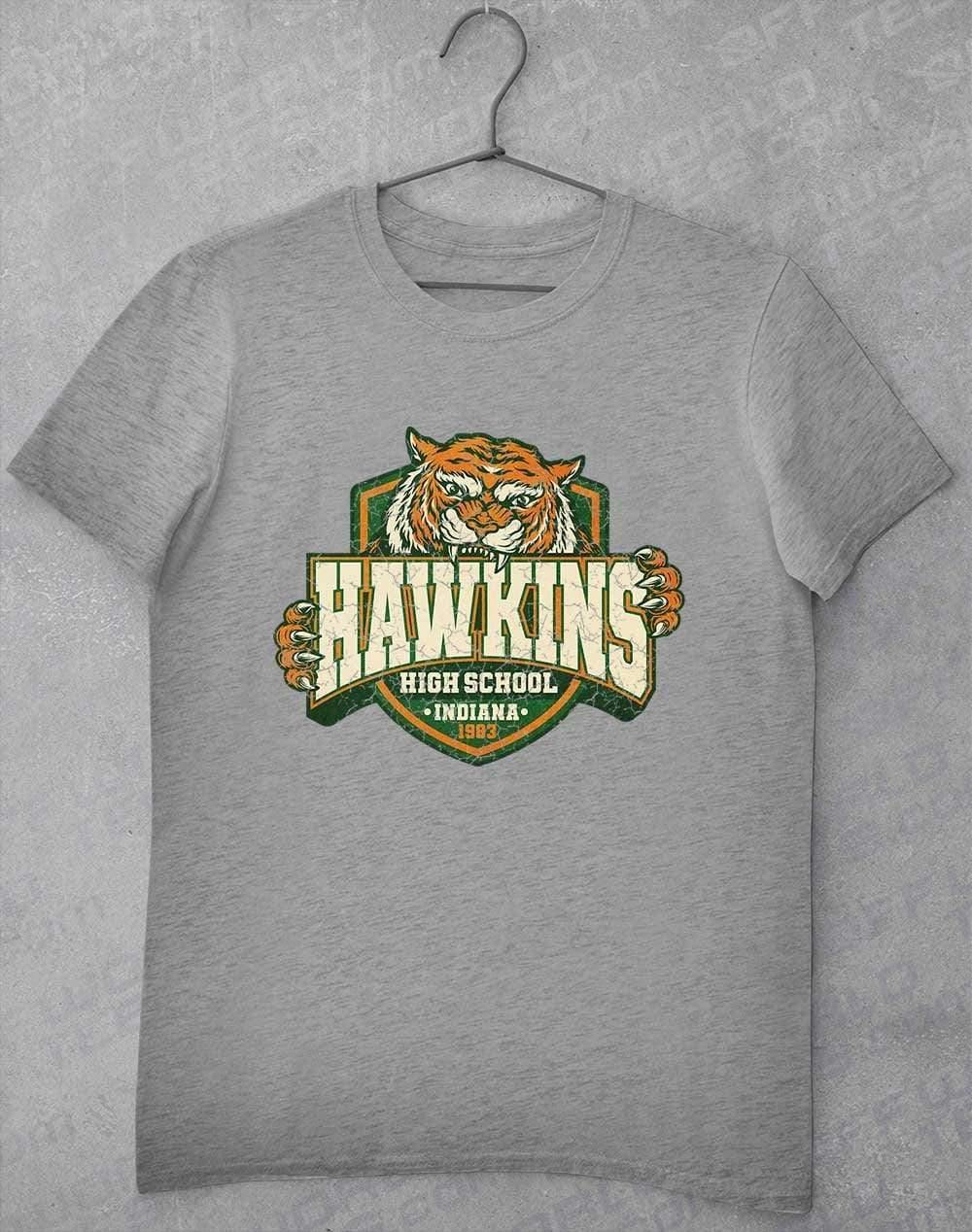 Hawkins High School Tiger Logo T-Shirt S / Heather Grey  - Off World Tees