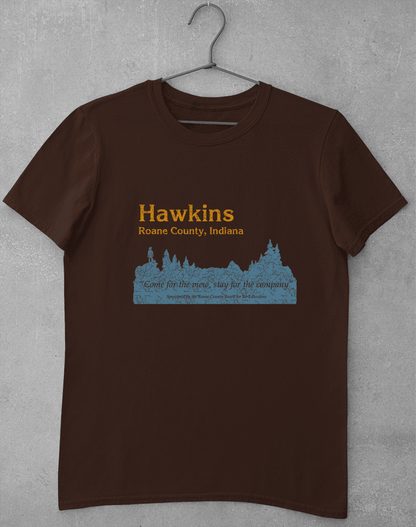 Hawkins Roane County Retro T-Shirt S / Dark Chocolate  - Off World Tees