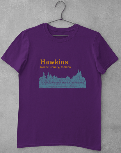 Hawkins Roane County Retro T-Shirt S / Purple  - Off World Tees