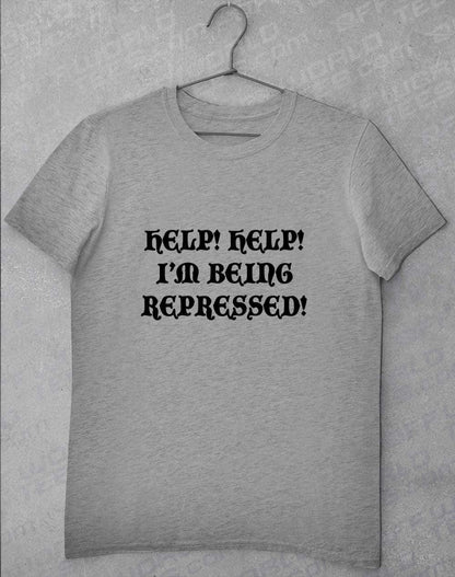 Help I'm Being Repressed T-Shirt S / Heather Grey  - Off World Tees
