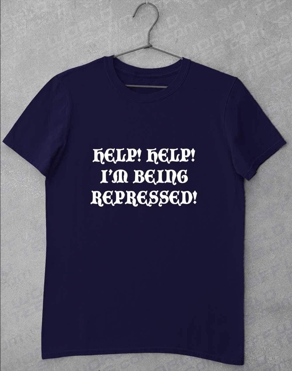 Help I'm Being Repressed T-Shirt S / Navy  - Off World Tees