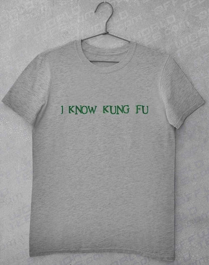 I Know Kung Fu T-Shirt S / Heather Grey  - Off World Tees