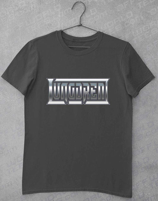 LUNGDREN Chrome Logo - T-Shirt S / Charcoal  - Off World Tees