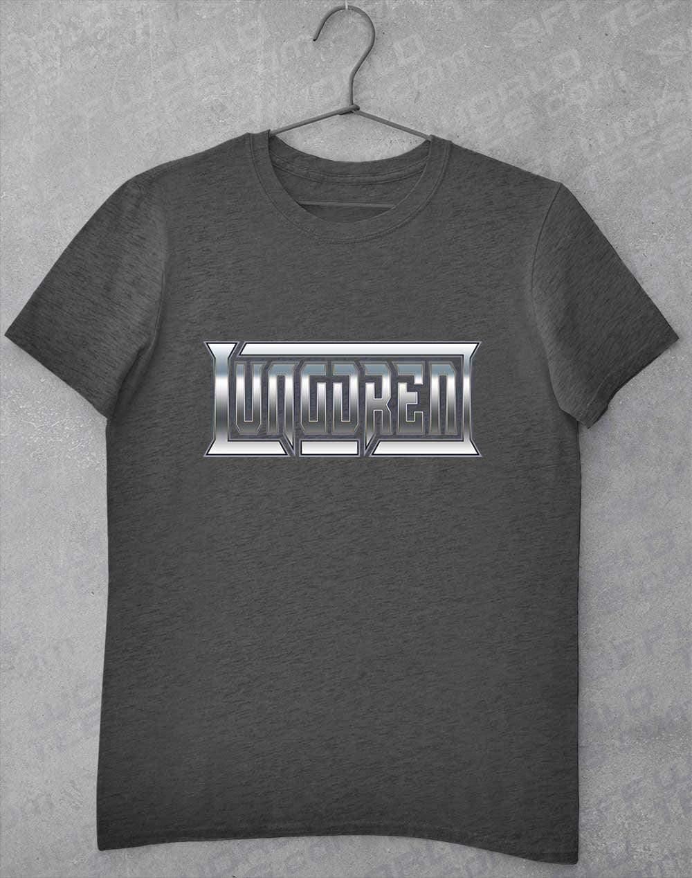 LUNGDREN Chrome Logo - T-Shirt S / Dark Heather  - Off World Tees