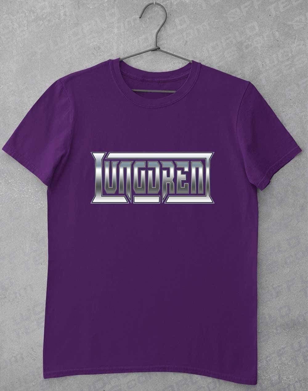 LUNGDREN Chrome Logo - T-Shirt S / Purple  - Off World Tees