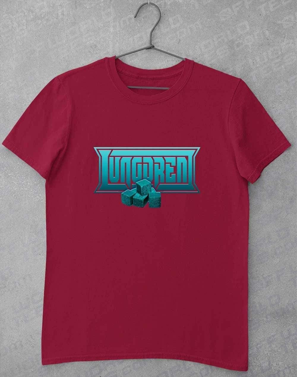 LUNGDREN Chunks Logo - T-Shirt S / Cardinal Red  - Off World Tees