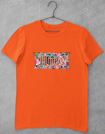 LUNGDREN Hawaiian Logo - T-Shirt S / Orange  - Off World Tees