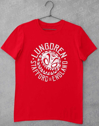 LUNGDREN Stafford Smiley - T-Shirt S / Cardinal Red  - Off World Tees
