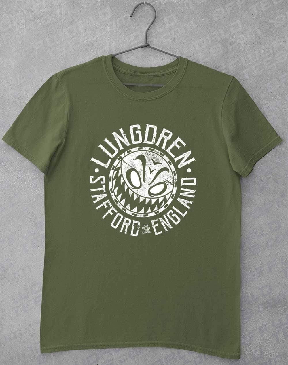 LUNGDREN Stafford Smiley - T-Shirt S / Military Green  - Off World Tees