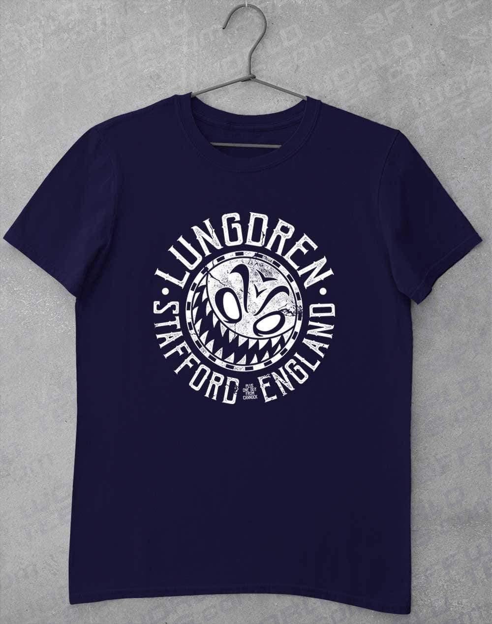 LUNGDREN Stafford Smiley - T-Shirt S / Navy  - Off World Tees