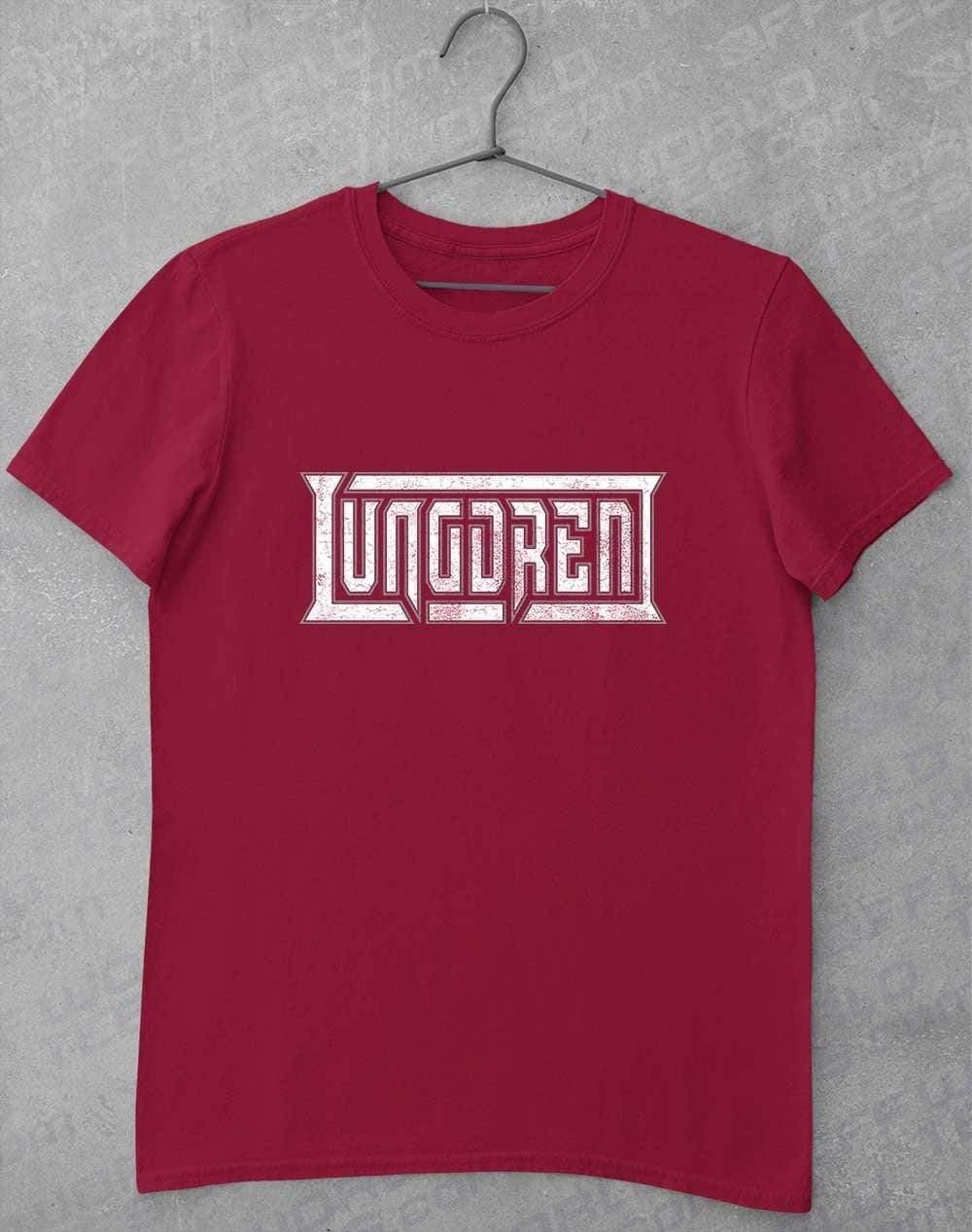 LUNGDREN Vintage Logo - T-Shirt S / Cardinal Red  - Off World Tees