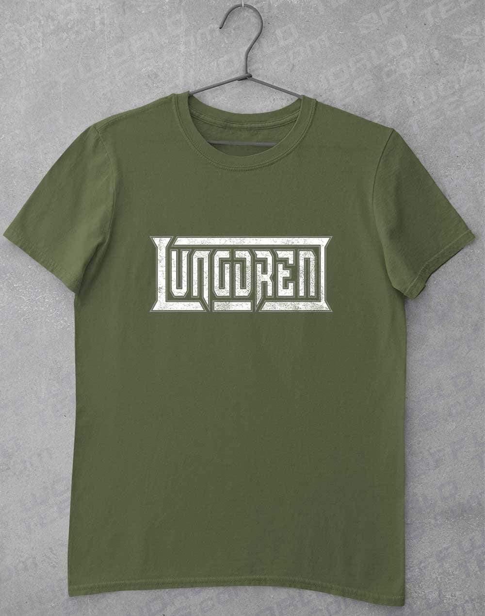 LUNGDREN Vintage Logo - T-Shirt S / Military Green  - Off World Tees