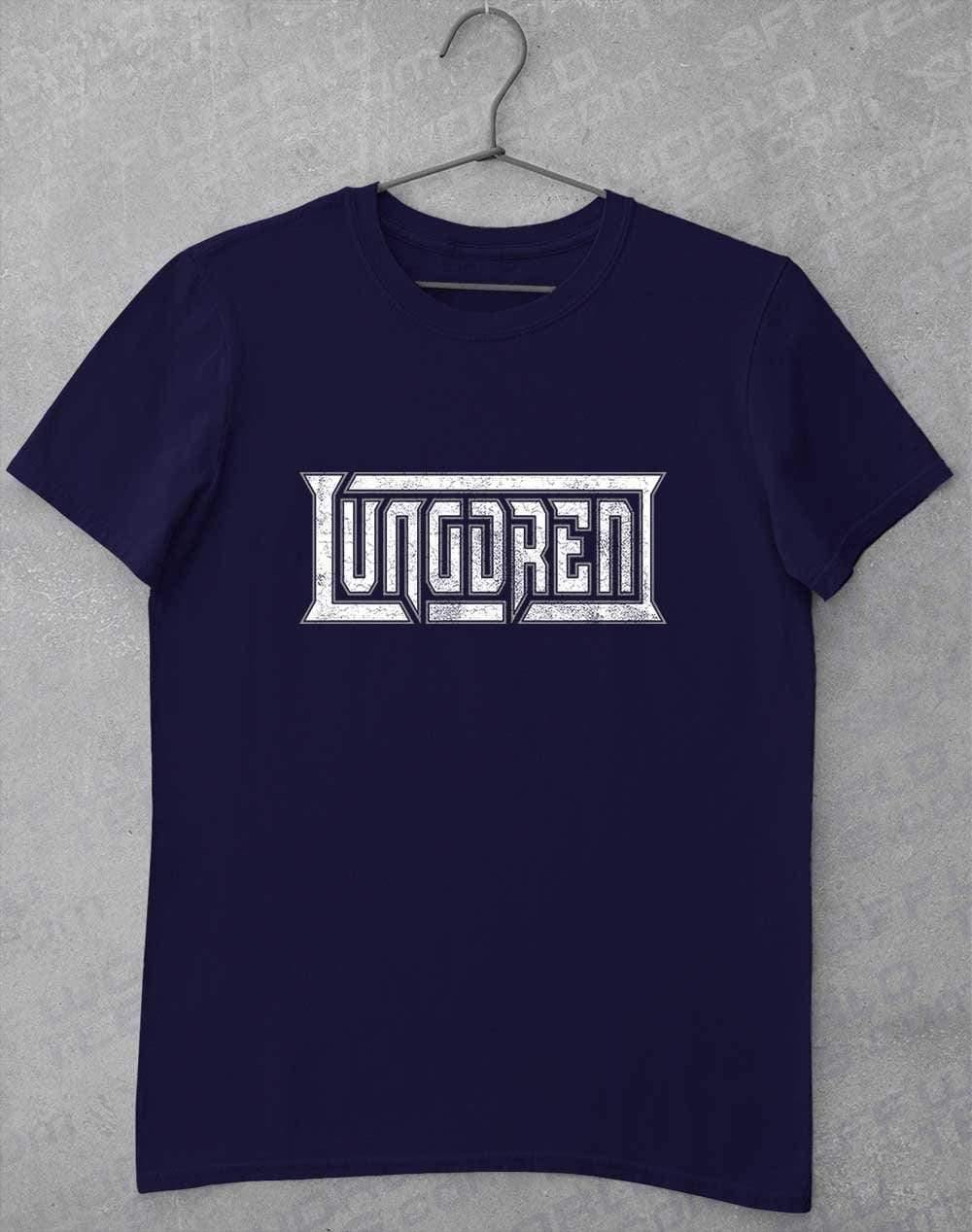 LUNGDREN Vintage Logo - T-Shirt S / Navy  - Off World Tees